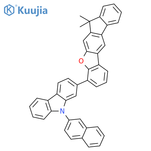 9H-Carbazole, 2-(7,7-dimethyl-7H-benzo[b]fluoreno[3,2-d]furan-4-yl)-9-(2-naphthalenyl)- structure