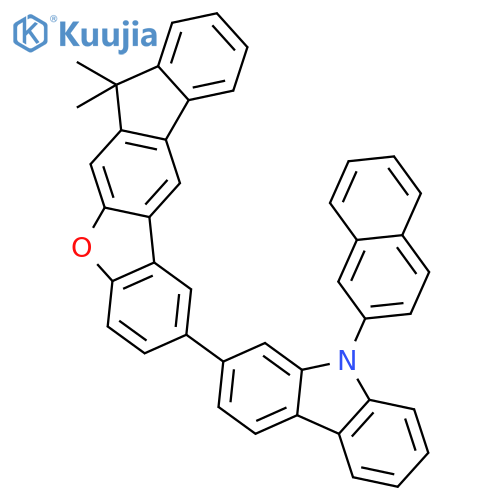 9H-Carbazole, 2-(7,7-dimethyl-7H-benzo[b]fluoreno[3,2-d]furan-2-yl)-9-(2-naphthalenyl)- structure