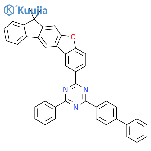 1,3,5-Triazine, 2-[1,1'-biphenyl]-4-yl-4-(7,7-dimethyl-7H-benzo[b]fluoreno[3,2-d]furan-2-yl)-6-phenyl- structure