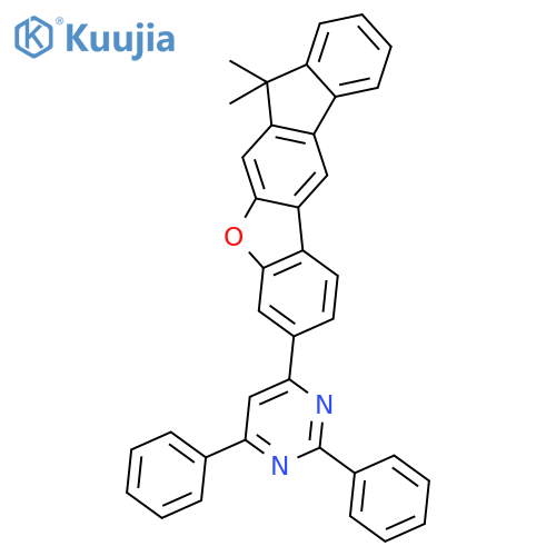 Pyrimidine, 4-(7,7-dimethyl-7H-benzo[b]fluoreno[3,2-d]furan-3-yl)-2,6-diphenyl- structure