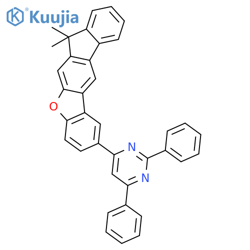 Pyrimidine, 4-(7,7-dimethyl-7H-benzo[b]fluoreno[3,2-d]furan-2-yl)-2,6-diphenyl- structure