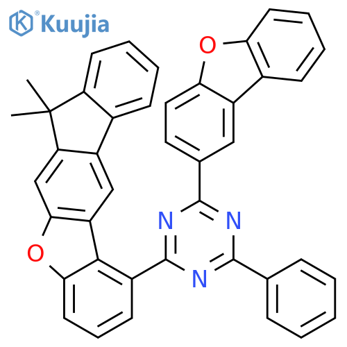 1,3,5-Triazine, 2-(2-dibenzofuranyl)-4-(7,7-dimethyl-7H-benzo[b]fluoreno[3,2-d]furan-1-yl)-6-phenyl- structure