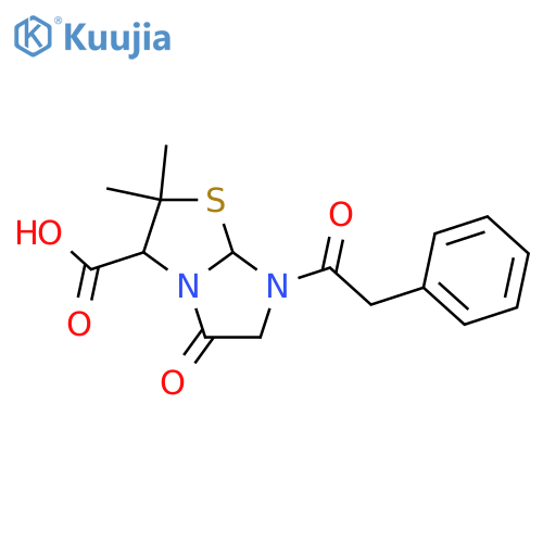 Imidazo[2,1-b]thiazole-3-carboxylic acid, hexahydro-2,2-dimethyl-5-oxo-7-(phenylacetyl)- (8CI,9CI) structure