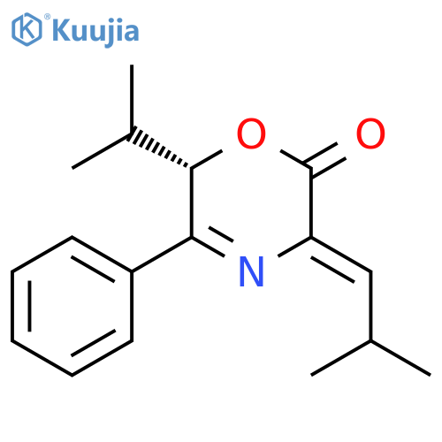 2H-1,4-Oxazin-2-one, 3,6-dihydro-6-(1-methylethyl)-3-(2-methylpropylidene)-5-phenyl-, (3Z,6S)- structure