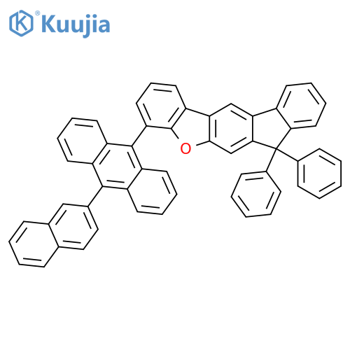 7H-Benzo[b]fluoreno[3,2-d]furan, 4-[10-(2-naphthalenyl)-9-anthracenyl]-7,7-diphenyl- structure