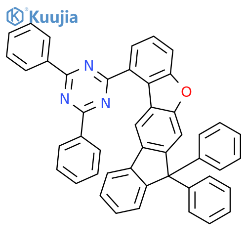 1,3,5-Triazine, 2-(7,7-diphenyl-7H-benzo[b]fluoreno[3,2-d]furan-1-yl)-4,6-diphenyl- structure
