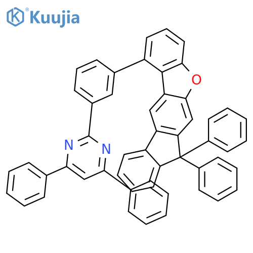 Pyrimidine, 2-[3-(7,7-diphenyl-7H-benzo[b]fluoreno[3,2-d]furan-1-yl)phenyl]-4,6-diphenyl- structure