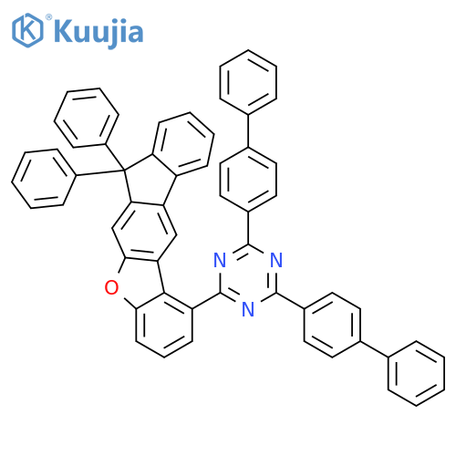 1,3,5-Triazine, 2,4-bis([1,1'-biphenyl]-4-yl)-6-(7,7-diphenyl-7H-benzo[b]fluoreno[3,2-d]furan-1-yl)- structure