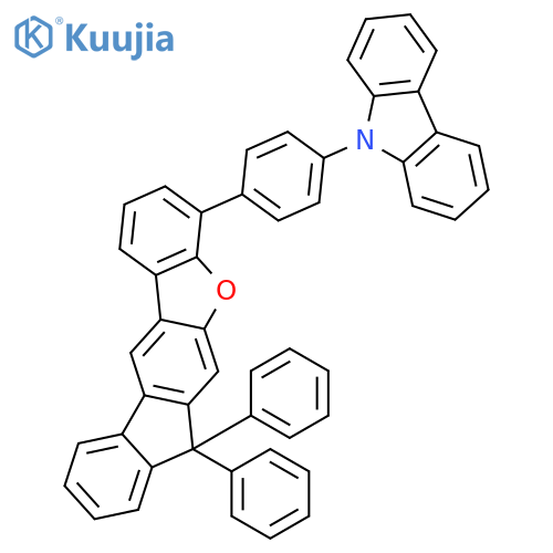 9H-Carbazole, 9-[4-(7,7-diphenyl-7H-benzo[b]fluoreno[3,2-d]furan-4-yl)phenyl]- structure