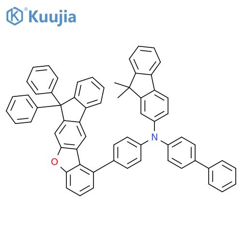 9H-Fluoren-2-amine, N-[1,1'-biphenyl]-4-yl-N-[4-(7,7-diphenyl-7H-benzo[b]fluoreno[3,2-d]furan-1-yl)phenyl]-9,9-dimethyl- structure