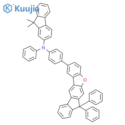 9H-Fluoren-2-amine, N-[4-(7,7-diphenyl-7H-benzo[b]fluoreno[3,2-d]furan-2-yl)phenyl]-9,9-dimethyl-N-phenyl- structure