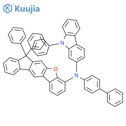 9H-Carbazol-2-amine, N-[1,1'-biphenyl]-4-yl-N-(7,7-diphenyl-7H-benzo[b]fluoreno[3,2-d]furan-4-yl)-9-phenyl- structure