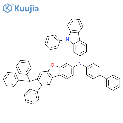 9H-Carbazol-2-amine, N-[1,1'-biphenyl]-4-yl-N-(7,7-diphenyl-7H-benzo[b]fluoreno[3,2-d]furan-3-yl)-9-phenyl- structure