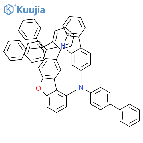 9H-Carbazol-2-amine, N-[1,1'-biphenyl]-4-yl-N-(7,7-diphenyl-7H-benzo[b]fluoreno[3,2-d]furan-1-yl)-9-phenyl- structure