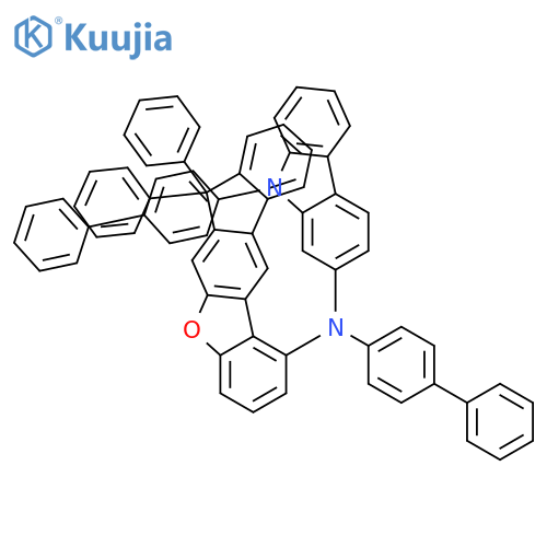 9H-Carbazol-2-amine, N,9-bis([1,1'-biphenyl]-4-yl)-N-(7,7-diphenyl-7H-benzo[b]fluoreno[3,2-d]furan-1-yl)- structure