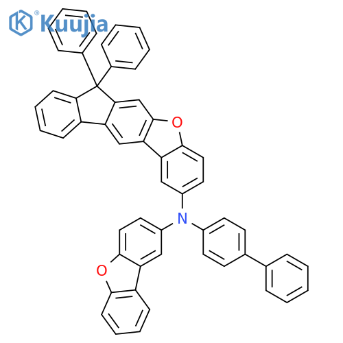 7H-Benzo[b]fluoreno[3,2-d]furan-2-amine, N-[1,1'-biphenyl]-4-yl-N-2-dibenzofuranyl-7,7-diphenyl- structure