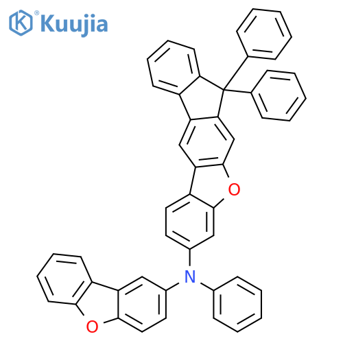 7H-Benzo[b]fluoreno[3,2-d]furan-3-amine, N-2-dibenzofuranyl-N,7,7-triphenyl- structure
