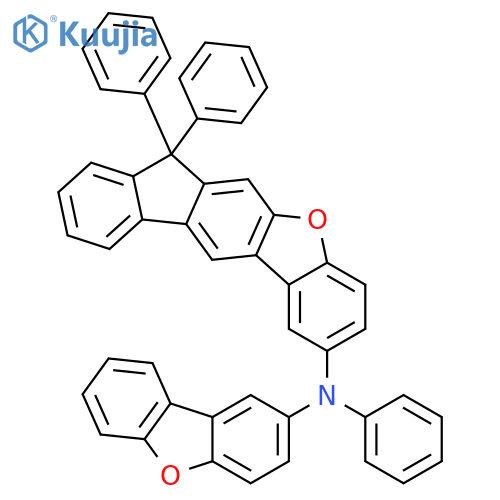 7H-Benzo[b]fluoreno[3,2-d]furan-2-amine, N-2-dibenzofuranyl-N,7,7-triphenyl- structure