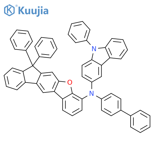 9H-Carbazol-3-amine, N-[1,1'-biphenyl]-4-yl-N-(7,7-diphenyl-7H-benzo[b]fluoreno[3,2-d]furan-4-yl)-9-phenyl- structure
