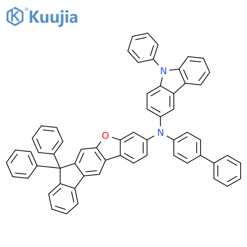 9H-Carbazol-3-amine, N-[1,1'-biphenyl]-4-yl-N-(7,7-diphenyl-7H-benzo[b]fluoreno[3,2-d]furan-3-yl)-9-phenyl- structure