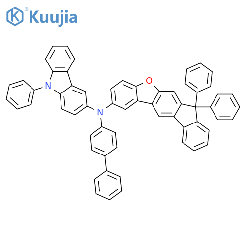 9H-Carbazol-3-amine, N-[1,1'-biphenyl]-4-yl-N-(7,7-diphenyl-7H-benzo[b]fluoreno[3,2-d]furan-2-yl)-9-phenyl- structure
