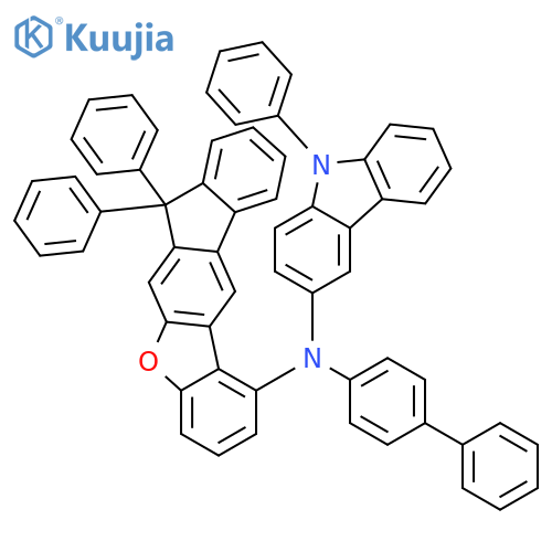 9H-Carbazol-3-amine, N-[1,1'-biphenyl]-4-yl-N-(7,7-diphenyl-7H-benzo[b]fluoreno[3,2-d]furan-1-yl)-9-phenyl- structure