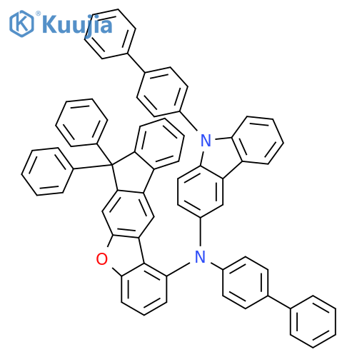 9H-Carbazol-3-amine, N,9-bis([1,1'-biphenyl]-4-yl)-N-(7,7-diphenyl-7H-benzo[b]fluoreno[3,2-d]furan-1-yl)- structure