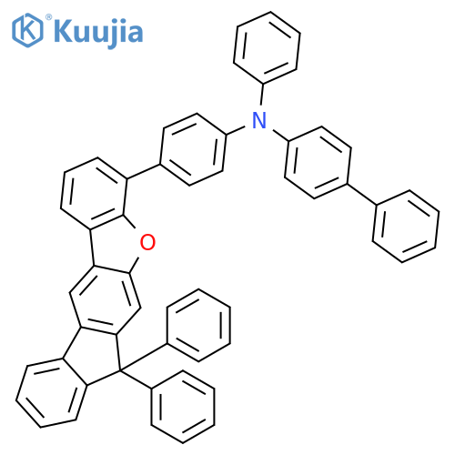 [1,1'-Biphenyl]-4-amine, N-[4-(7,7-diphenyl-7H-benzo[b]fluoreno[3,2-d]furan-4-yl)phenyl]-N-phenyl- structure