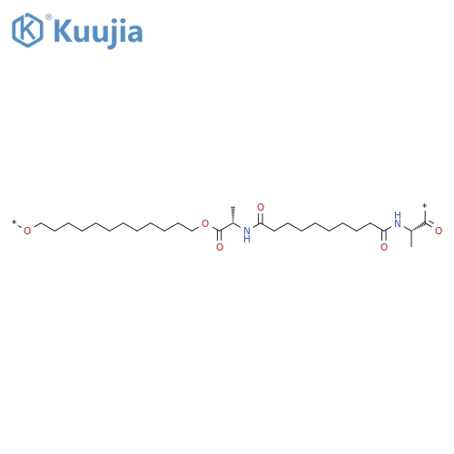 Poly[oxy-1,12-dodecanediyloxy[(2S)-2-methyl-1-oxo-1,2-ethanediyl]imino(1,10-dioxo-1,10-decanediyl)imino[(1S)-1-methyl-2-oxo-1,2-ethanediyl]] structure