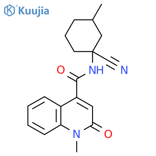 n-(1-Cyano-3-methylcyclohexyl)-1-methyl-2-oxo-1,2-dihydroquinoline-4-carboxamide structure