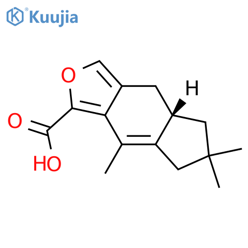 4H-Indeno[5,6-c]furan-1-carboxylic acid, 4a,5,6,7-tetrahydro-6,6,8-trimethyl-, (4aS)- structure