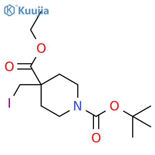 1-tert-Butyl 4-ethyl 4-(iodomethyl)piperidine-1,4-dicarboxylate structure