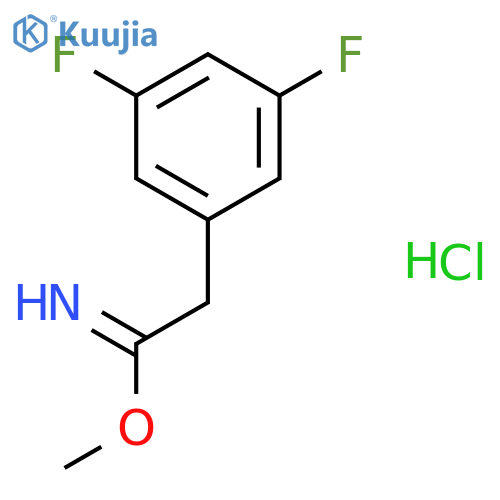 Benzeneethanimidic acid, 3,5-difluoro-, methyl ester, hydrochloride structure