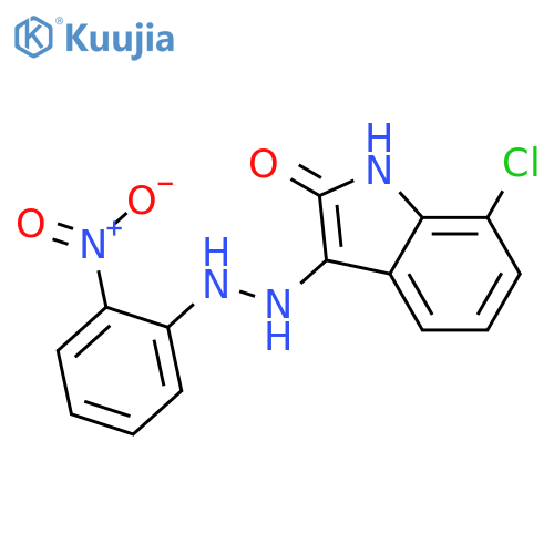 1H-Indole-2,3-dione,7-chloro-, 3-[2-(2-nitrophenyl)hydrazone] structure