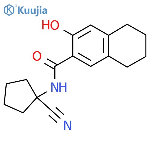 N-(1-Cyanocyclopentyl)-3-hydroxy-5,6,7,8-tetrahydronaphthalene-2-carboxamide structure