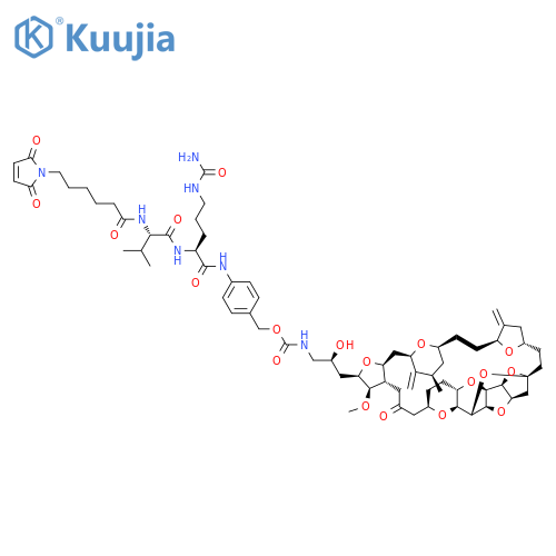 Mal-(CH2)5-Val-Cit-PAB-Eribulin structure