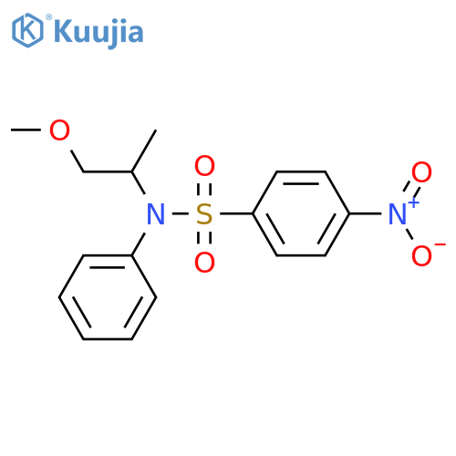 Benzenesulfonamide, N-[(1S)-2-methoxy-1-methylethyl]-4-nitro-N-phenyl- structure