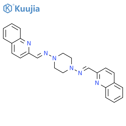 1-quinolin-2-yl-n-[4-(quinolin-2-ylmethylideneamino)piperazin-1-yl]methanimine structure