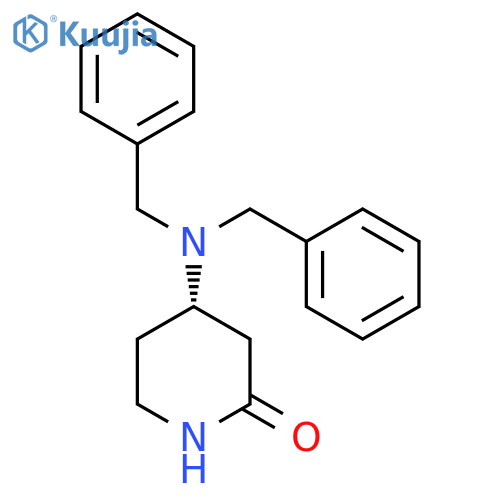 2-Piperidinone, 4-[bis(phenylmethyl)amino]-, (4S)- structure