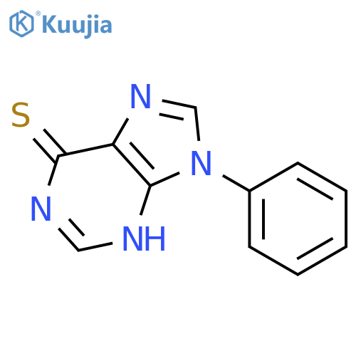 6H-Purine-6-thione,1,9-dihydro-9-phenyl- structure