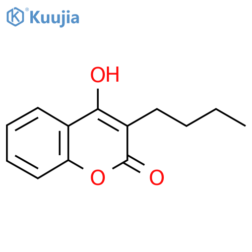 3-Butyl-4-hydroxy-2H-1-benzopyran-2-one structure