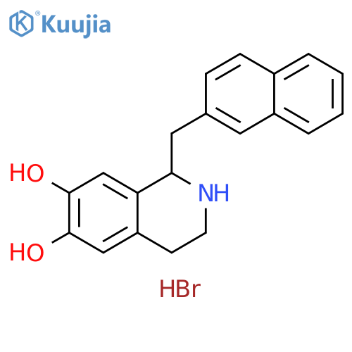 6,7-Isoquinolinediol, 1,2,3,4-tetrahydro-1-(2-naphthalenylmethyl)-, hydrobromide (1:1) structure