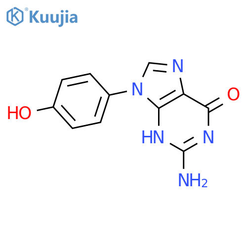 2-amino-9-(4-hydroxyphenyl)-3h-purin-6-one structure