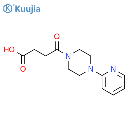 4-oxo-4-[4-(pyridin-2-yl)piperazin-1-yl]butanoic acid structure