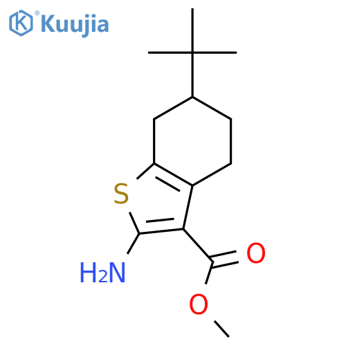 methyl 2-amino-6-tert-butyl-4,5,6,7-tetrahydro-1-benzothiophene-3-carboxylate structure