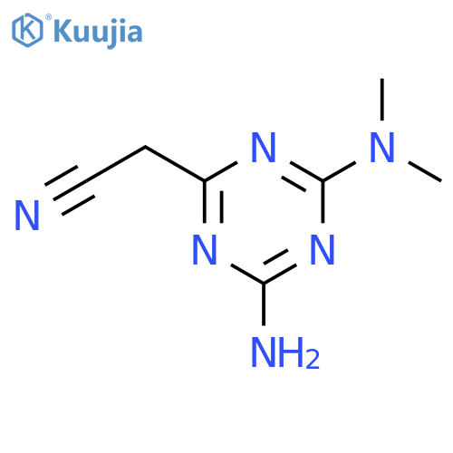 2-4-amino-6-(dimethylamino)-1,3,5-triazin-2-ylacetonitrile structure