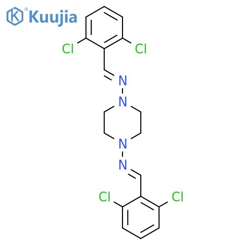 1-(2,6-dichlorophenyl)-N-[4-[(2,6-dichlorophenyl)methylideneamino]piperazin-1-yl]methanimine structure