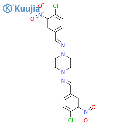 1,4-Piperazinediamine,N1,N4-bis[(4-chloro-3-nitrophenyl)methylene]- structure