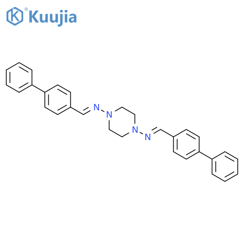 1-(4-phenylphenyl)-n-[4-[(4-phenylphenyl)methylideneamino]piperazin-1-yl]methanimine structure