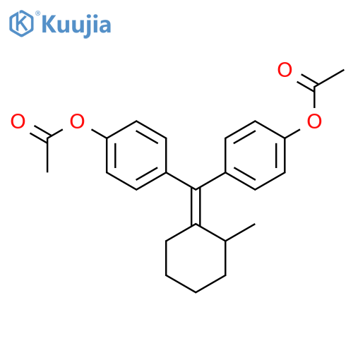 [4-[(4-acetyloxyphenyl)-(2-methylcyclohexylidene)methyl]phenyl] Acetate structure